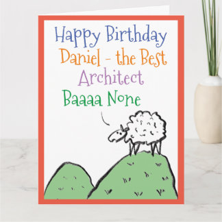 Sheep Design Happy Birthday to an Architect Card