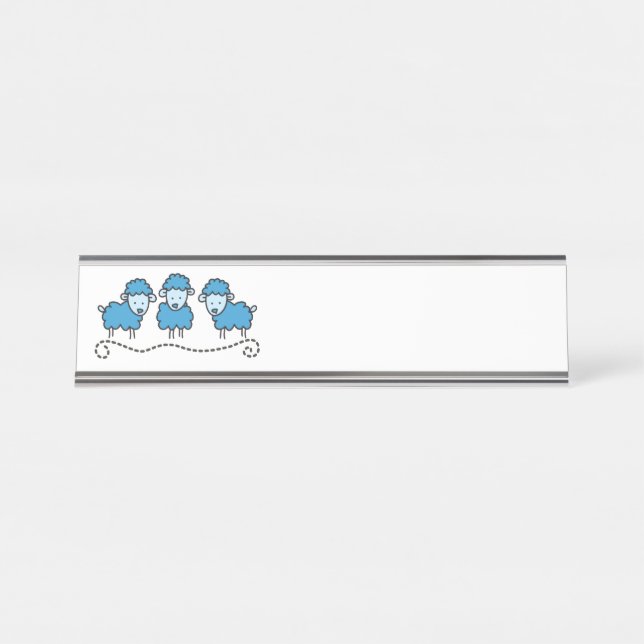 Sheep Desk Name Plate (Front)