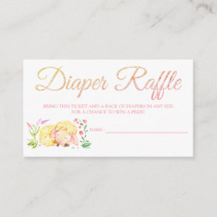 Sheep Diaper Raffle Card Tickets for Baby Shower