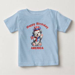 Sheep Dog (2aj) Patriotic Kid T-Shirt
