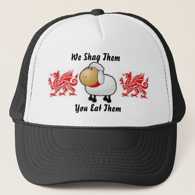 sheep, dragon, dragon, We Shag The... - Customised Trucker Hat (Front)