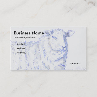 Sheep Drawing Business Cards