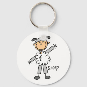 Sheep Dress Up T-shirts and Gifts Key Ring