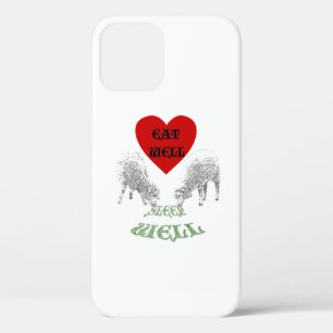 Sheep "Eat Well to Sleep Well" iPod Touch (5th Gen iPhone 12 Case