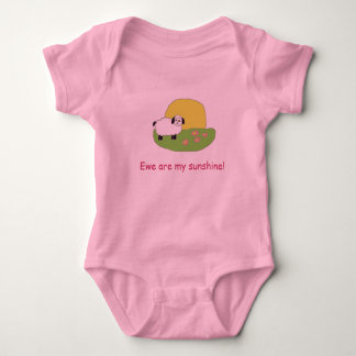sheep, Ewe are my sunshine! Baby Bodysuit