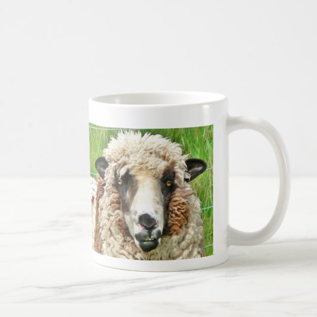sheep face before coffee coffee mug (Right)