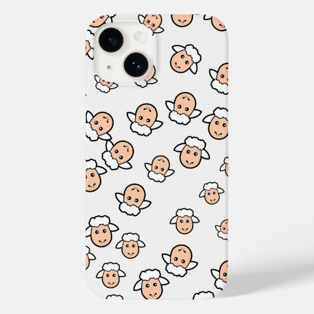 Sheep Face cute for kids Case-Mate iPhone Case (Back)
