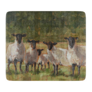 Sheep Family Cutting Board
