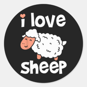 Sheep Farmer Animal Classic Round Sticker