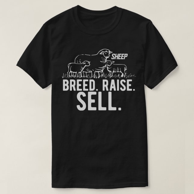 Sheep farmer breed raise sell w T-Shirt (Design Front)