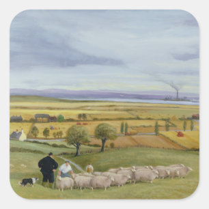 Sheep Farmer Isle of Sheppey Square Sticker