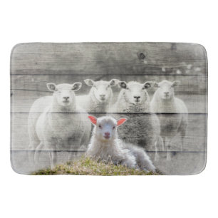 Sheep Flock Baby Lamb Bath Mat