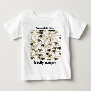 sheep flock black and white baby T-Shirt