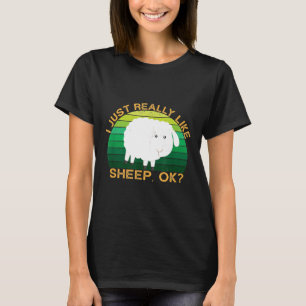Sheep Funny Animal Quote With Vintage Shape Design T-Shirt