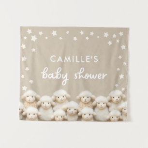 Sheep Gender Neutral Baby Shower Tapestry