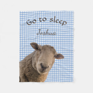 Sheep Go to Sleep Personalised Fleece Blanket