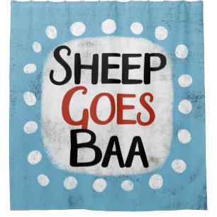 Sheep Goes Baa Shower Curtain