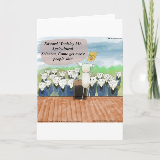 Sheep Graduation Day Funny Card (Front)