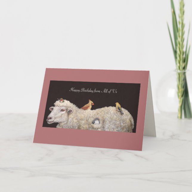 sheep group birthday card (Front)