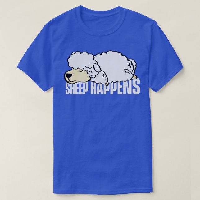 Sheep Happens Shepherd Gift  T-Shirt (Design Front)