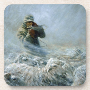 Sheep Herder, Storm by Newell Convers Wyeth Coaster