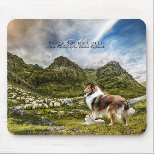 Sheep Herding Sable Rough Collie - Personalized Mouse Pad