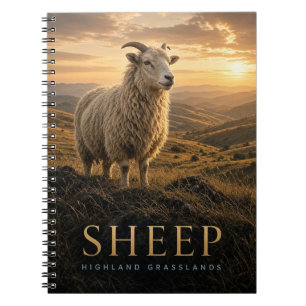 Sheep Highland Grasslands Wildlife ANIMAL Notebook