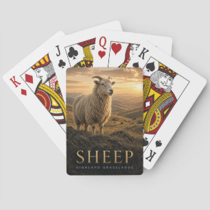 Sheep Highland Grasslands Wildlife ANIMAL Playing Cards