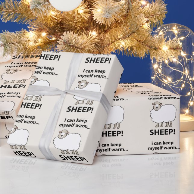 Sheep I Can Keep Myself Warm Sheep Wrapping Paper (Holidays)