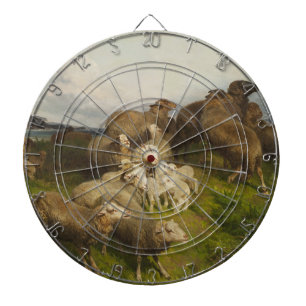 Sheep in a Meadow (by August Friedrich Schenck) Dartboard