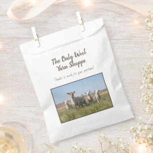 Sheep in Field Photo Template Customer Thank You Favour Bag