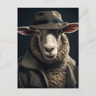 Sheep in Human Clothes Postcard