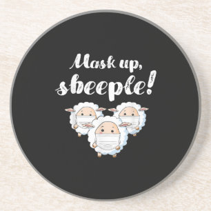 Sheep in mask Animal Lovers Perfect Gift Coaster
