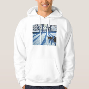 Sheep in snow Derbyshire Hoodie