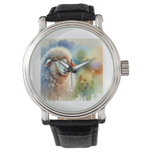 Sheep in the Meadow 090824AREF105 - Watercolor Watch