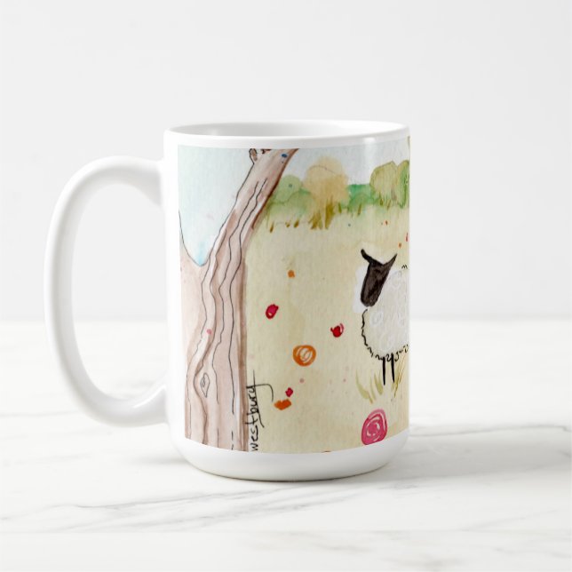 Sheep in the Meadow Coffee Mug (Left)