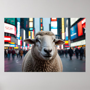 Sheep in Times Square Poster