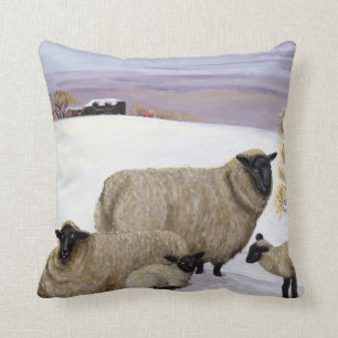 Sheep in Winter Cushion