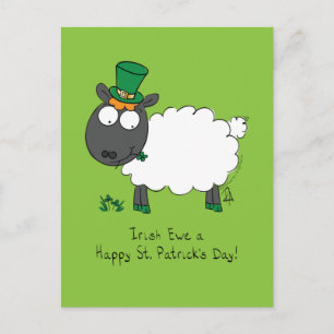 Sheep Irish Funny St. Patrick's Day Postcard