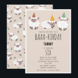 Sheep Lamb Cute Funny Farm Party Animals Birthday Invitation<br><div class="desc">A cute hand drawn sheep and lamb design with greenery. A beautiful design perfect for home decor, kids bedroom nursery decor, birthday decor, baby shower decor and personalized gifts. An ideal sheep and lamb illustration for anyone who loves sheep, lamb illustrations, hand drawn botanical greenery art and farm animal enthusiasts....</div>