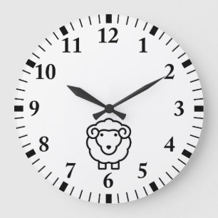 Sheep Large Clock