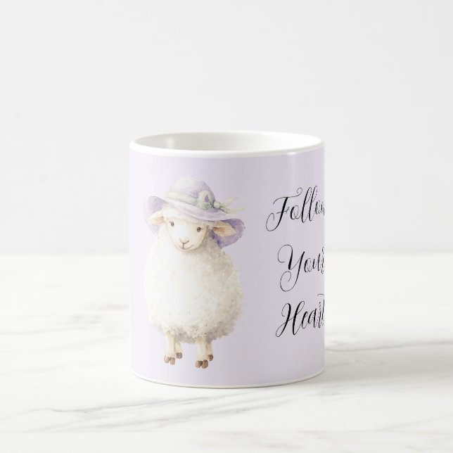 Sheep Lavender Hat Coffee Mug (Center)