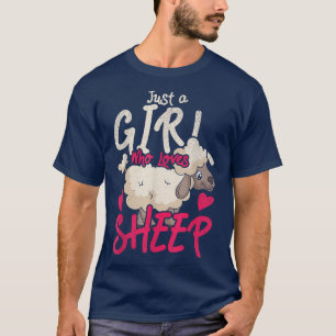 Sheep Lover Girls Women Farmer Farm Animal Cute Sh T-Shirt