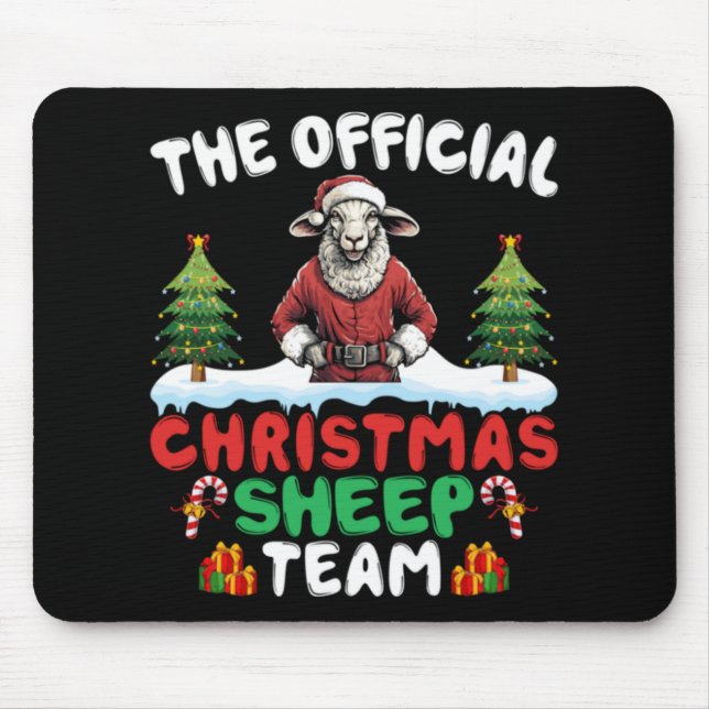 Sheep Lover Xmas Lights Christmas Tree Christmas S Mouse Pad (Front)