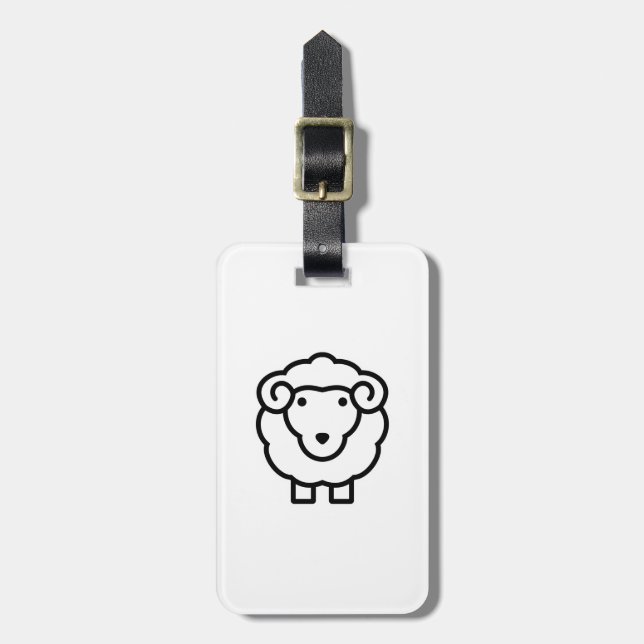 Sheep Luggage Tag (Front Vertical)