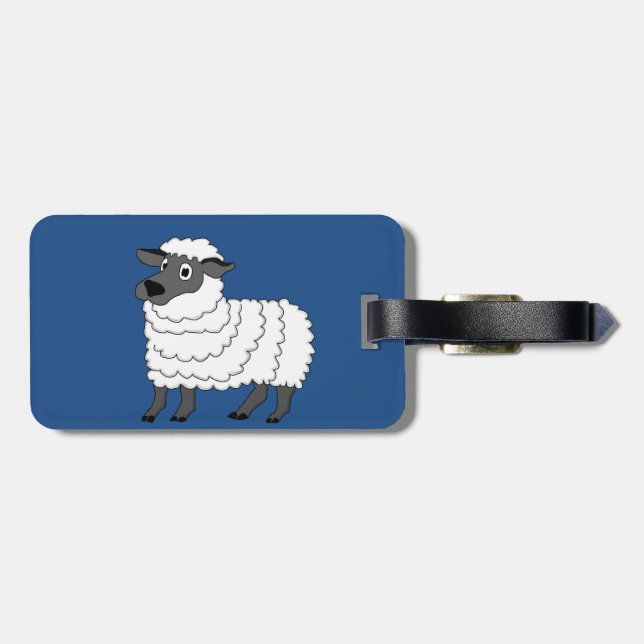 Sheep Luggage Tag (Back Horizontal)