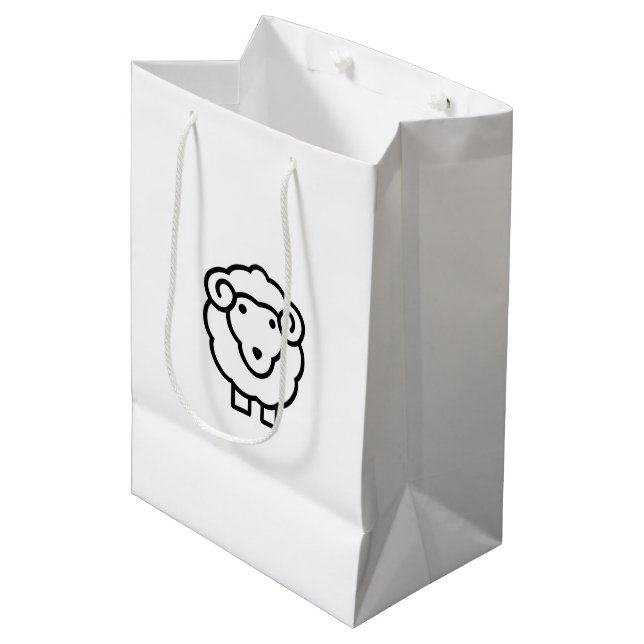 Sheep Medium Gift Bag (Front Angled)
