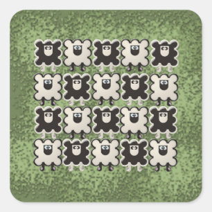 sheep, nothing but sheep! square sticker