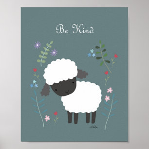 Sheep Nursery Art Cute Lamb Nursery Wall Decor