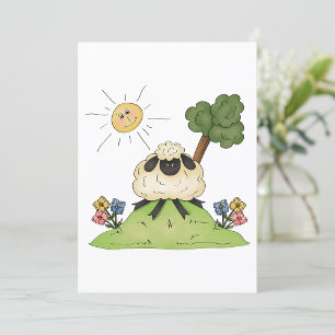 Sheep On A Hill Invitations